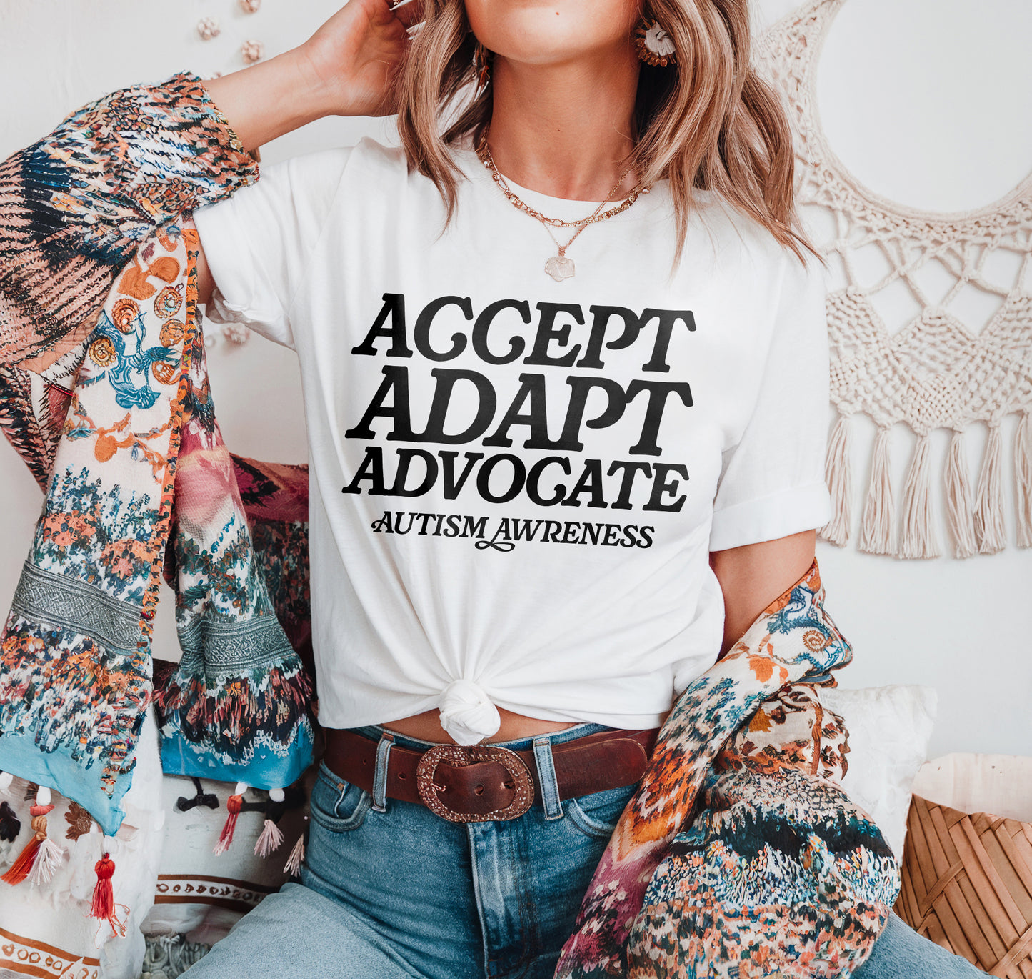 Autism Awareness Shirt, Accept Adapt Advocate Autism Awarness Month T Shirt, Comfort Colors Autism Mom Mama Shirts In April We Wear Blue