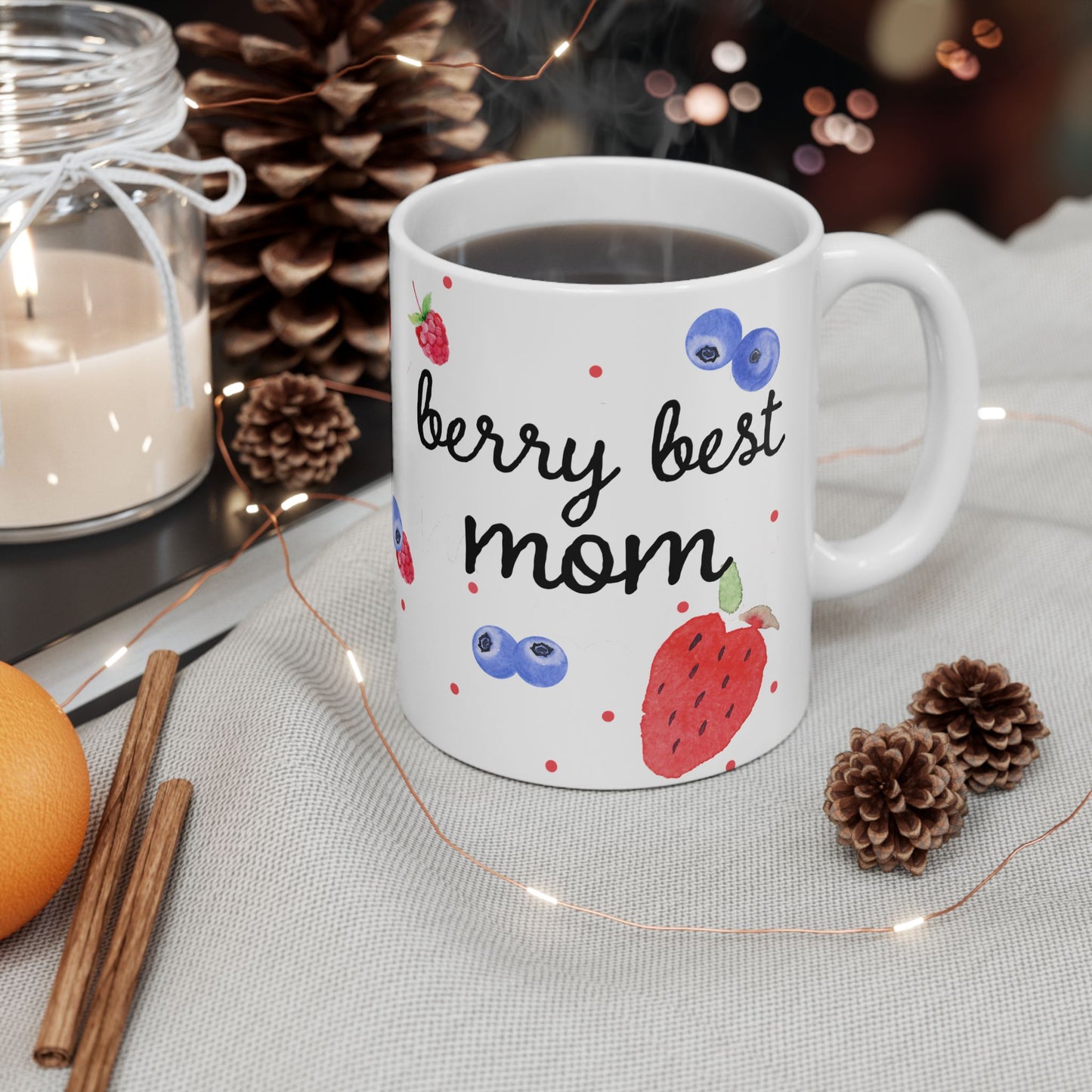 The Berry Best Mom Strawberry Coffee Mug, Creative Gift for Mothers Day Gift For New Mom,  Gift for Her, Great 1st Mothers Day Gifts Ideas